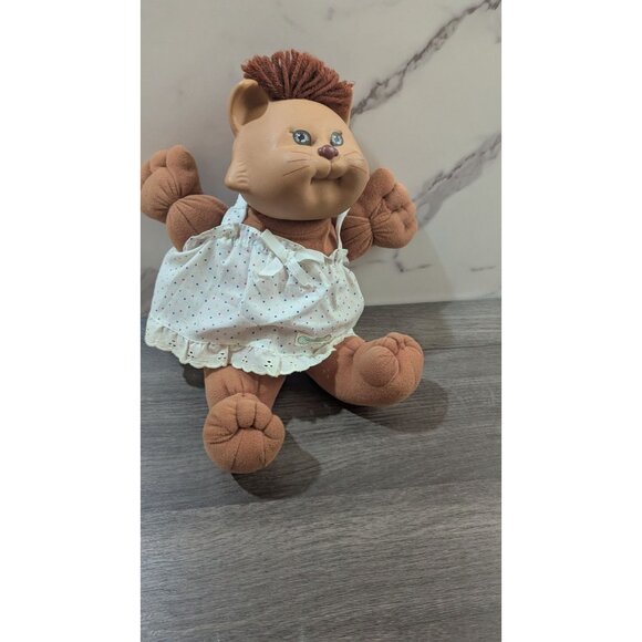 Cabbage Patch Kids Koosas 14" Plush Cat with Polka Dot Outfit 1983 Vintage Doll - Picture 4 of 10